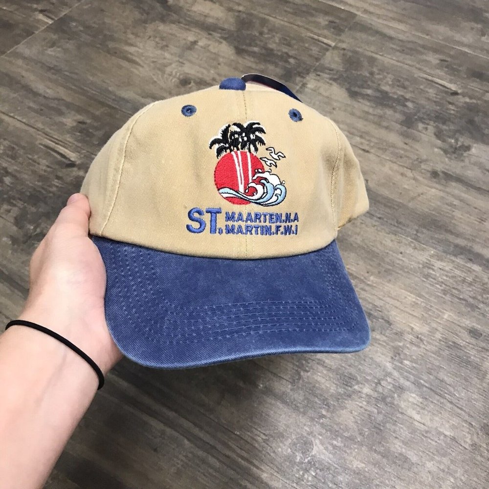 Vintage‎ St. Maarten Martin.F.W.I Embroidered Baseball Cap/Hat Simpson Has Tag